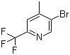 5-溴-4-甲基-2-(三氟甲基)吡啶分子结构 (CAS 1010422-51-1)