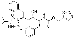 CAS # 1010809-61-6, Des(isopropylthiazolyl) Hydantoin Ritonavir, 1,3-Thiazol-5-ylmethyl N-[(1S,2S,4S)-1-benzyl-2-hydroxy-4-((4S)-4-isopropyl-2,5-dioxoimidazolidin-1-yl)-5-phenylpentyl]carbamate