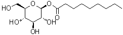 beta-D-吡喃葡萄糖 1-壬酸酯分子结构 (CAS 1011247-90-7)