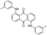 CAS # 10114-49-5, Solvent Red 207, C.I. 617001, 1,5-Bis[(3-methylphenyl)amino]-9,10-anthracenedione