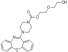 4-二苯并[b,f][1,4]硫氮杂卓-11-基-1-哌嗪羧酸 2-(2-羟基乙氧基)乙基酯分子结构 (CAS 1011758-00-1)