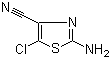 2-氨基-5-氯-4-噻唑甲腈分子结构 (CAS 101242-19-7)