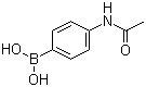 4-乙酰胺基苯硼酸分子结构 (CAS 101251-09-6)