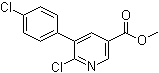 6-氯-5-(4-氯苯基)-3-吡啶羧酸甲酯分子结构 (CAS 1012792-55-0)