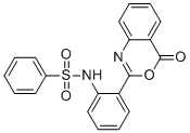 structure of CAS# 10128-51-5, N-[2-(4-oxo-3,1-benzoxazin-2-yl)phenyl]benzenesulfonamide