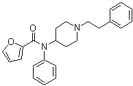 CAS 登录号：101345-66-8, N-苯基-N-[1-(2-苯基乙基)-4-哌啶基]-2-呋喃甲酰胺