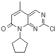 structure of CAS# 1013916-37-4, 2-氯-8-环戊基-5-甲基-8H-吡啶并[2,3-d]嘧啶-7-酮