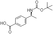 4-[(1S)-1-N-叔丁氧羰基氨基乙基]苯甲酸分子结构 (CAS 1014644-95-1)