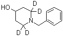 1-苄基-4-哌啶醇-2,2,6,6-d<sub>4</sub>分子结构 (CAS 1014695-50-1)