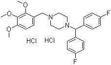 structure of CAS# 101477-54-7, Lomerizine hydrochloride