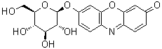 structure of CAS# 101490-85-1, Resorufin beta-D-glucopyranoside