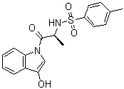 (S)-1-[2-[[(4-甲基苯基)磺酰基]氨基]-1-氧代丙基]-1H-吲哚-3-醇分子结构 (CAS 101506-88-1)