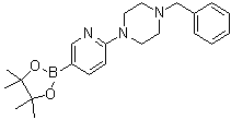 structure of CAS# 1015242-03-1, 6-(4-Benzylpiperazin-1-yl)pyridine-3-boronic acid pinacol ester