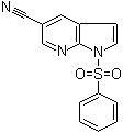 structure of CAS# 1015608-95-3, 1-(Phenylsulfonyl)-1H-pyrrolo[2,3-b]pyridine-5-carbonitrile