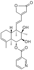 6-O-烟酰半枝莲素 C分子结构 (CAS 1015776-92-7)