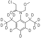 2-氯-N-[2,6-二(五氘乙基)-3,4,5-三氘代苯基]-N-(甲氧基甲基)乙酰胺分子结构 (CAS 1015856-63-9)