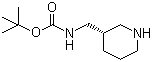 (S)-[[哌啶-3-基]甲基]氨基甲酸叔丁酯分子结构 (CAS 1016167-99-9)