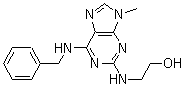 structure of CAS# 101622-51-9, 2-(2'-羟基乙基氨基)-9-甲基-6-(苄基氨基)嘌呤
