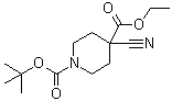 structure of CAS# 1016258-66-4, 1-(叔丁氧羰基)-4-氰基哌啶-4-羧酸乙酯