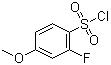 structure of CAS# 1016516-68-9, 2-Fluoro-4-methoxybenzenesulfonyl chloride