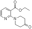 2-(4-氧代-1-哌啶基)-3-吡啶羧酸乙酯分子结构 (CAS 1016524-78-9)