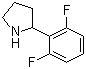 2-(2,6-二氟苯基)吡咯烷分子结构 (CAS 1016529-46-6)