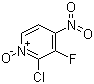 structure of CAS# 101664-56-6, 2-Chloro-3-fluoro-4-nitropyridine N-oxide
