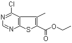 structure of CAS# 101667-98-5, 4-氯-5-甲基噻吩并[2,3-d]嘧啶-6-甲酸乙酯