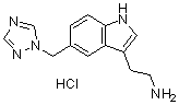 5-(1H-1,2,4-三唑-1-基甲基)-1H-吲哚-3-乙胺盐酸盐分子结构 (CAS 1016900-28-9)