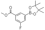 3-氟-5-甲氧羰基苯硼酸频哪醇酯分子结构 (CAS 1016979-31-9)