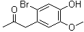 1-(2-溴-4-羟基-5-甲氧基苯基)-2-丙酮分子结构 (CAS 1017083-10-1)