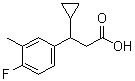structure of CAS# 1017330-08-3, beta-Cyclopropyl-4-fluoro-3-methylbenzenepropanoic acid