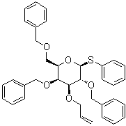 structure of CAS# 1017587-57-3, Phenyl 2,4,6-tris-O-(phenylmethyl)-3-O-2-propen-1-yl-1-thio-beta-D-galactopyranoside