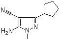 5-氨基-3-环戊基-1-甲基-1H-吡唑-4-甲腈分子结构 (CAS 1017689-87-0)