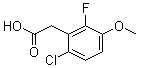 6-氯-2-氟-3-甲氧基苯乙酸分子结构 (CAS 1017777-83-1)