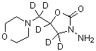 4,4,5-三氘代-3-氨基-5-(4-吗啉基双氘甲基)-2-恶唑烷酮分子结构 (CAS 1017793-94-0)