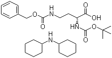 N-叔丁氧羰基-N'-苄氧羰基-D-2,4-二氨基丁酸二环己胺盐分子结构 (CAS 101854-42-6)