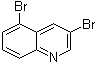 3,5-二溴喹啉分子结构 (CAS 101861-59-0)