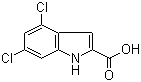 4,6-二氯吲哚-2-甲酸分子结构 (CAS 101861-63-6)