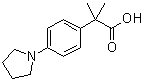 alpha,alpha-二甲基-4-(1-吡咯烷基)苯乙酸分子结构 (CAS 1018660-79-1)