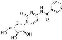 N-(1,2-二氢-2-氧代-1-beta-L-呋喃核糖基-4-嘧啶基)苯甲酰胺分子结构 (CAS 1018812-31-1)