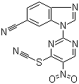2-(6-氰基-1H-苯并咪唑-1-基)-5-硝基-4-嘧啶硫氰酸酯分子结构 (CAS 1018978-50-1)