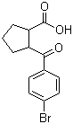 2-(4-溴苯甲酰基)环戊烷甲酸分子结构 (CAS 1019115-10-6)