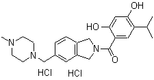 CAS # 1019889-41-8, [1,3-Dihydro-5-[(4-methyl-1-piperazinyl)methyl]-2H-isoindol-2-yl][2,4-dihydroxy-5-(1-methylethyl)phenyl]methanone hydrochloride