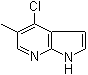 4-氯-5-甲基-1H-吡咯并[2,3-b]吡啶分子结构 (CAS 1020056-56-7)