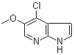 4-氯-5-甲氧基-1H-吡咯并[2,3-b]吡啶分子结构 (CAS 1020056-72-7)