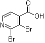 2,3-二溴-4-吡啶羧酸分子结构 (CAS 1020056-98-7)