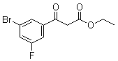 3-溴-5-氟-beta-氧代苯丙酸乙酯分子结构 (CAS 1020058-44-9)