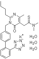 非马沙坦钾盐三水合物分子结构 (CAS 1020110-23-9)