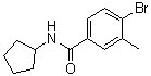 4-溴-N-环戊基-3-甲基苯甲酰胺分子结构 (CAS 1020252-78-1)